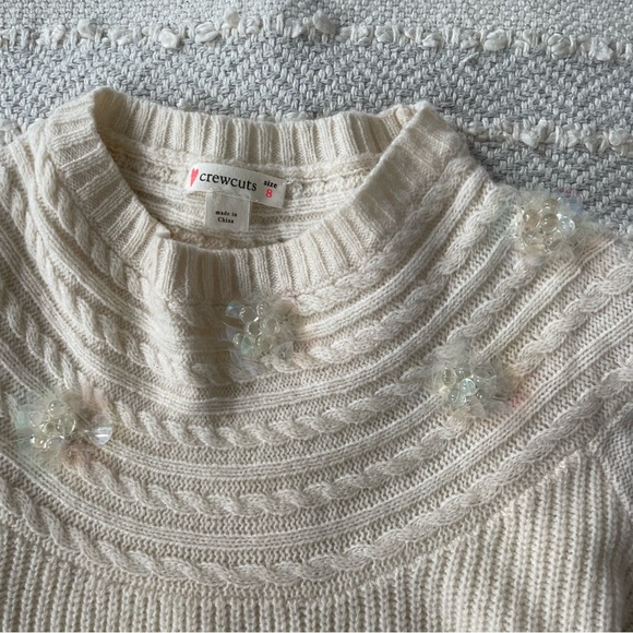 Crewcuts (J crew) soft wool sweater with appliqués - Picture 2 of 5